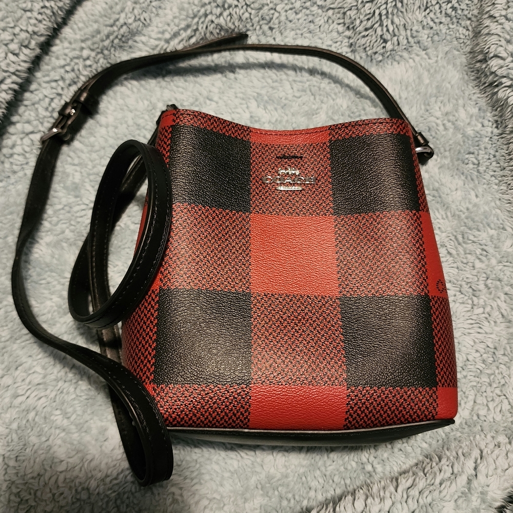 Coach mini Buffalo plaid purse